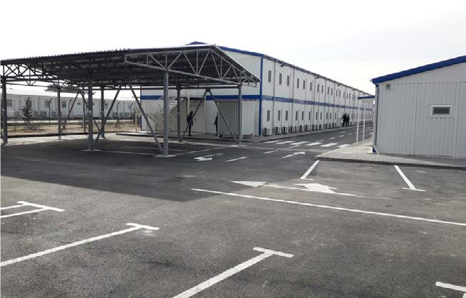 Temporary construction camp